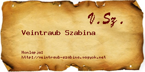 Veintraub Szabina névjegykártya